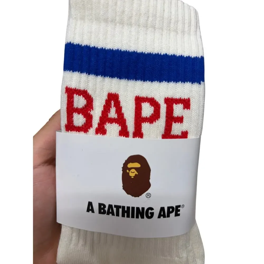 BAPE Crew Socks Unisex fits 9-11